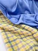 La Maison Victor yellow/lilac checks - coat fabric