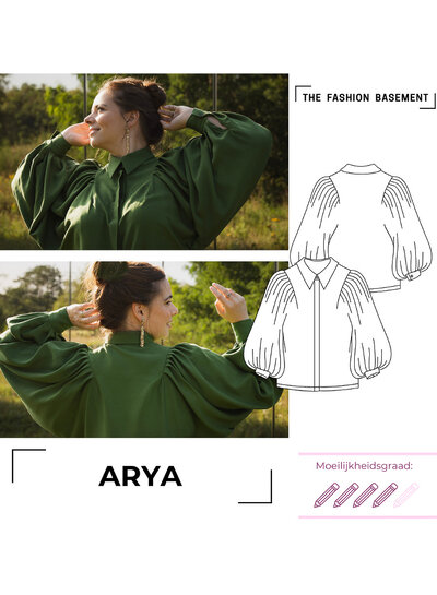 The Fashion Basement Arya blouse - TFB model pattern