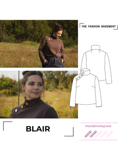 The Fashion Basement Blair blouse - TFB model pattern