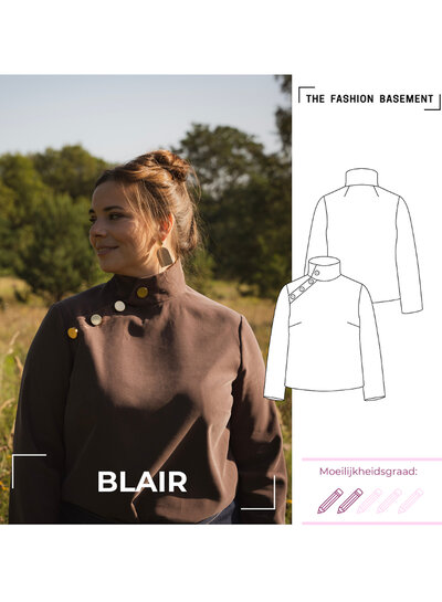 The Fashion Basement Blair blouse - TFB model pattern