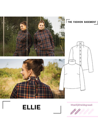 The Fashion Basement Ellie blouse - TFB model pattern