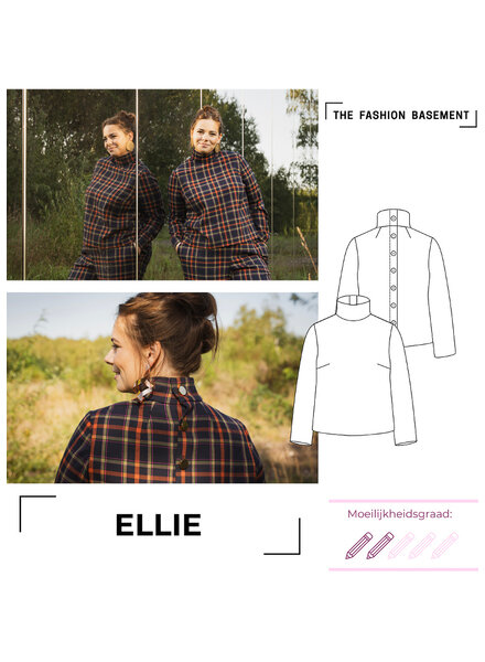 The Fashion Basement Ellie blouse - TFB model pattern