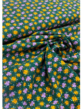 M. green - small flowers - viscose with poplin touch