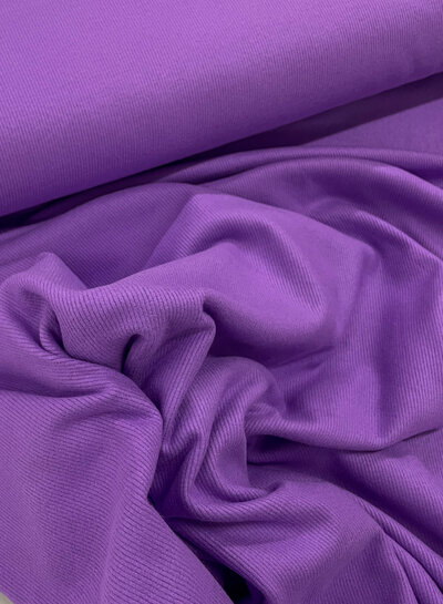 M. violet - zachte geribbelde viscose tricot