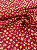 M. red - small flowers - viscose with poplin touch