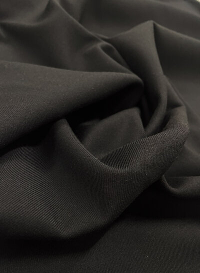 black - woven bamboo - recycled, very supple fabric and no wrinkles