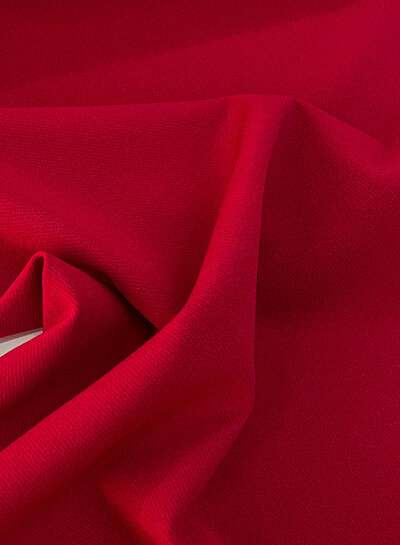 M. warm rood - scuba crepe twill