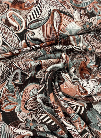 M. pine cone leaves - soft woven viscose