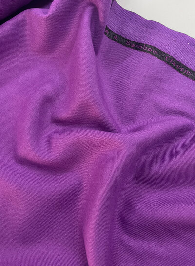 cardinal purple - woven bamboo - recycled, very supple fabric and no wrinkles