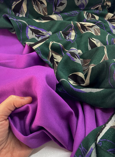 cardinal purple - woven bamboo - recycled, very supple fabric and no wrinkles
