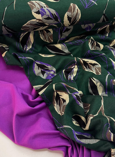 cardinal purple - woven bamboo - recycled, very supple fabric and no wrinkles