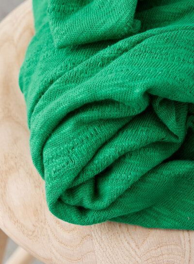 Mind The Maker jolly green - organic slub jacquard knit