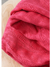 Mind The Maker crimson - organic slub jacquard knit