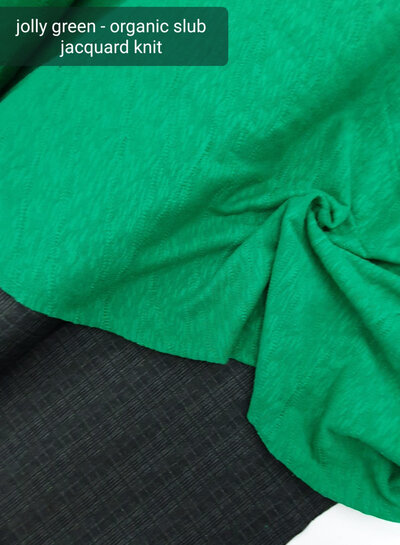 Mind The Maker jolly green - organic slub jacquard knit