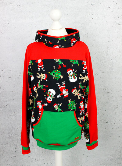 Swafing nice Christmas print black - French terry