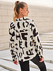 Atelier Jupe off-white with black print - viscose