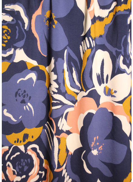 Atelier Jupe painted flowers blue - viscose