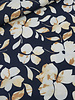 large flower cream - viscose tencel twill