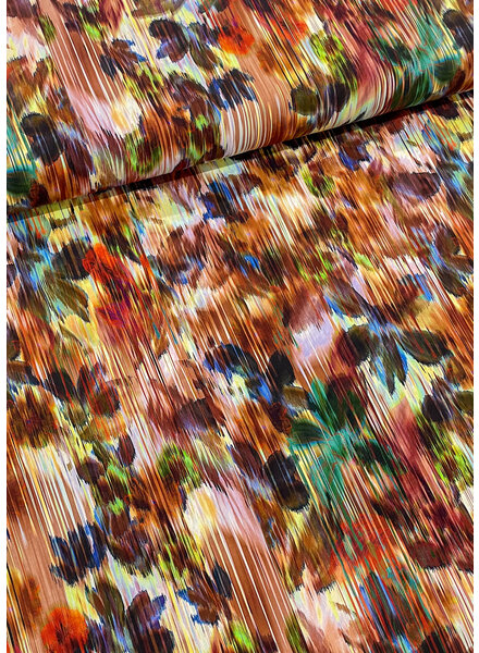 M. flower glitch roest - poplin viscose