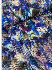 M. flower glitch cobalt - poplin viscose