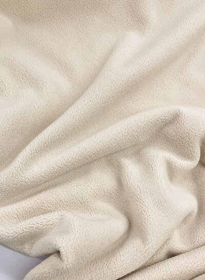 M. beige - comfort stretch fleece - goed rekbaar, vergelijkbaar met jogging