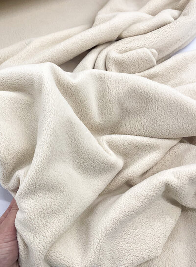 M. beige - comfort stretch fleece - good stretch, comparable to jogging