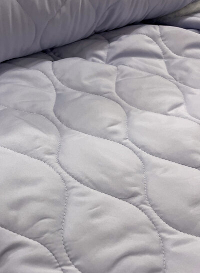 light purple - quilted fabric - stepper - puffer