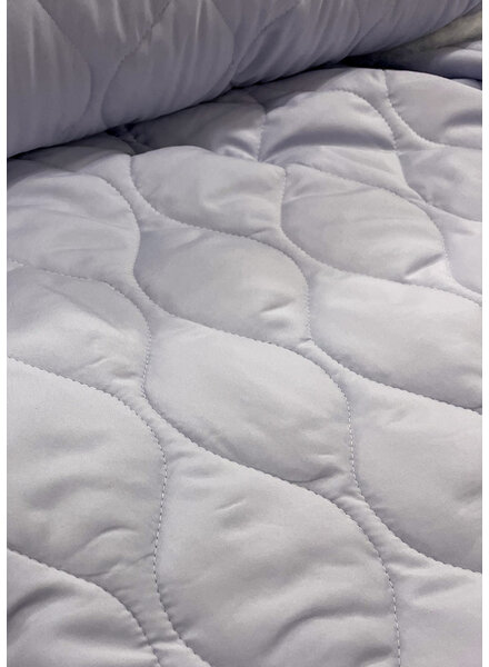 licht lila  - gematelasseerde stof - stepper - puffer