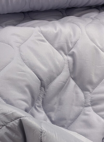 light purple - quilted fabric - stepper - puffer