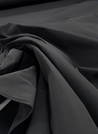 Madeline black trench coat fabric