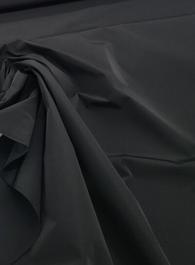 Madeline black trench coat fabric