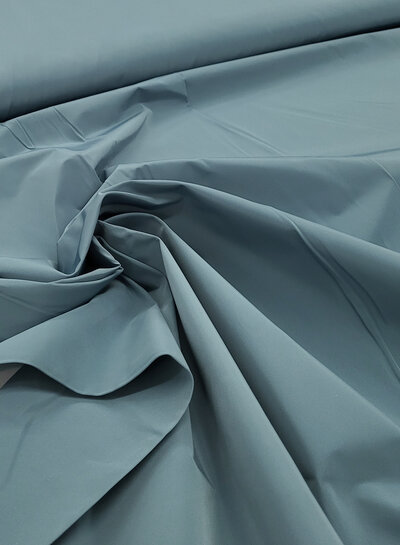 M. blue-gray trench coat fabric