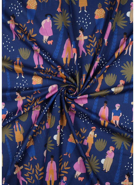 Nerida Hansen cobalt millennial summer - cotton voile