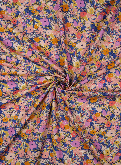 Nerida Hansen ecru lilac floral fest - poplin cotton