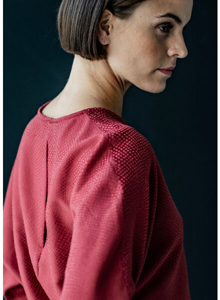 Fibremood Zinnia - marsala animal print - geweven viscose