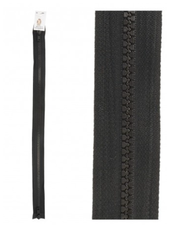 M. Block zipper with double puller black 580 - 90 cm