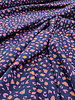 M. panther navy blue and lilac - beautiful supple fabric