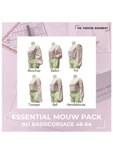 The Fashion Basement Essential sleeve pack pattern - for basic corsage 48-64