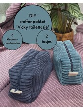 M. DIY stoffenpakket corduroy - Vicky toilettas