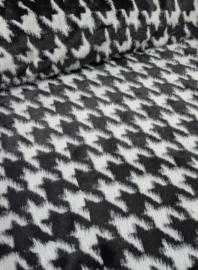 Madeline houndstooth - faux fur - beautiful quality
