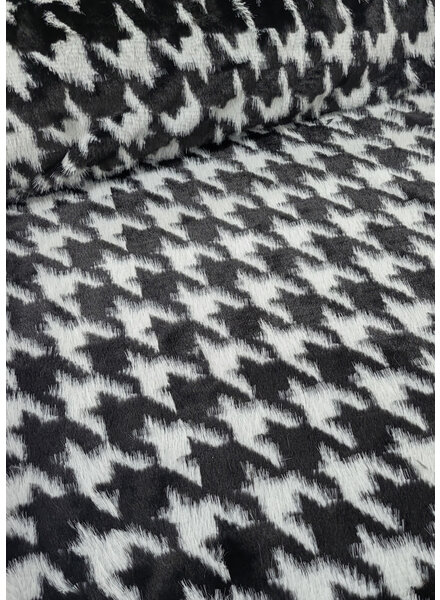 Madeline houndstooth - faux fur - beautiful quality