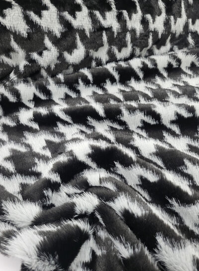 Madeline houndstooth - faux fur - beautiful quality
