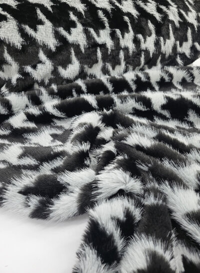 Madeline pied de poule - faux fur - prachtige kwaliteit