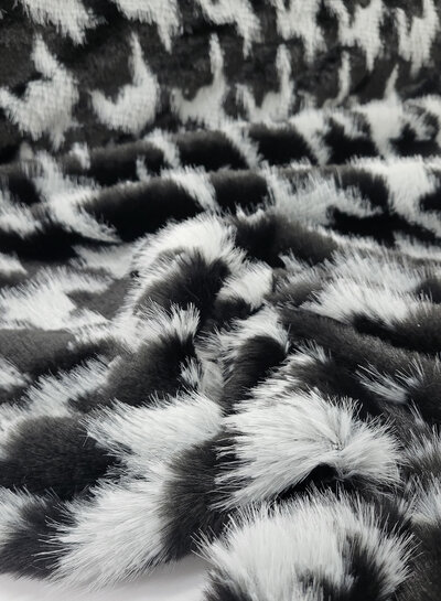 M. pied de poule - faux fur - prachtige kwaliteit