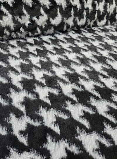 Madeline pied de poule - faux fur - prachtige kwaliteit