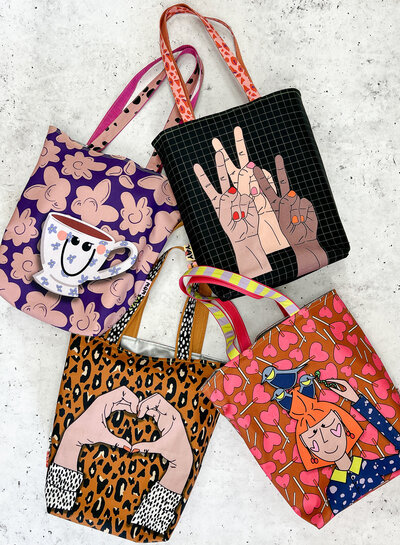 Swafing panel for 2 cool teenage bags - Peace Girl