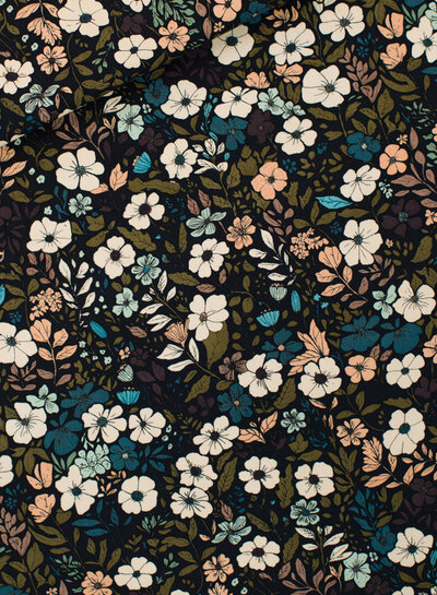 See You at Six Flower Harvest - M - Cotton Canvas Gabardine Twill - Black