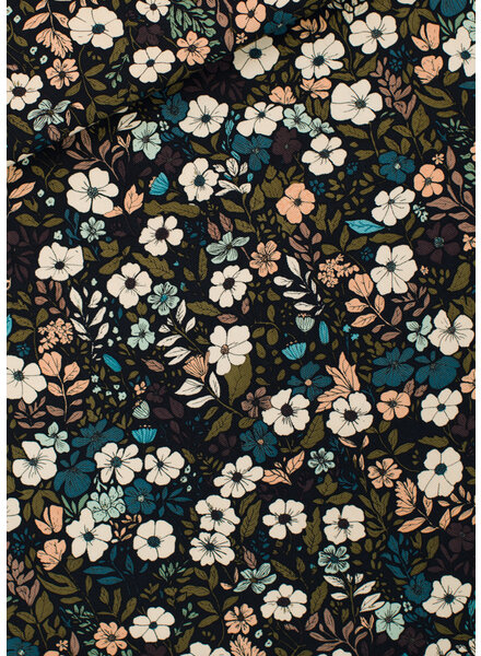 See You at Six Flower Harvest - M - Cotton Canvas Gabardine Twill - Black