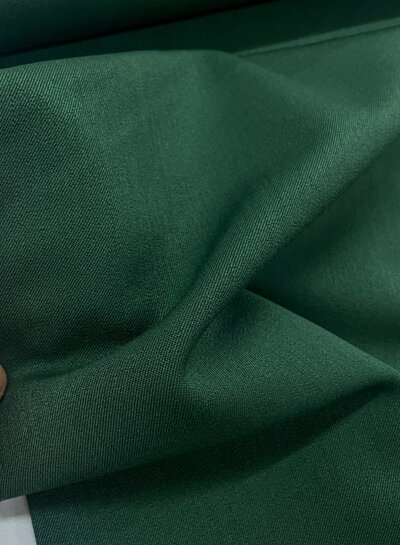 forest green flowing gabardine