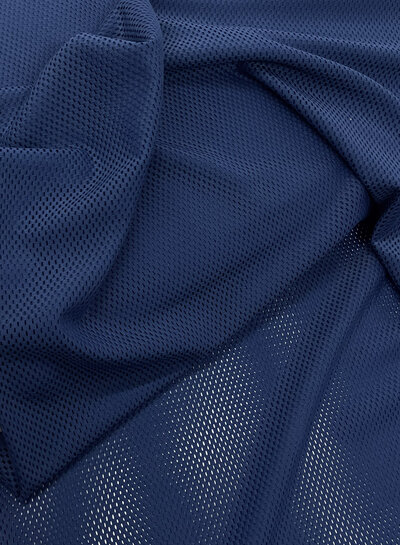 navy blue mesh - not stretchy